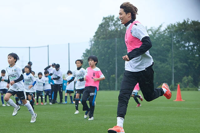 自身もフルで練習に参加し、手本を見せた