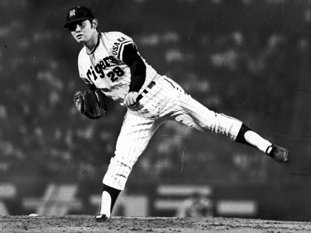 江夏豊　1966年にドラフト1位で阪神に入団し、84年に引退するまで南海、広島、日本ハム、西武でプレー。最多勝、沢村賞など数々のタイトルを獲得し、「優勝請負人」の異名を取った。また、オールスターでの9連続奪三振や日本シリーズの「江夏の21球」など、多くの伝説を残した名投手