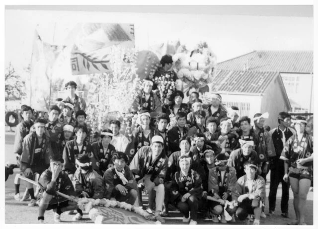 中畑自ら企画した学園祭の神輿。たとえ盲腸の手術明けでも「それを休むわけにはいかないだろ（笑）」と強行して参加したそう