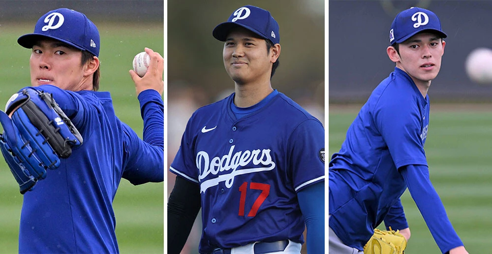 （左から）山本、大谷、佐々木。“最強日本人トリオ”結成、リリーフに100億円以上投資で MLB30球団断トツの戦力!?