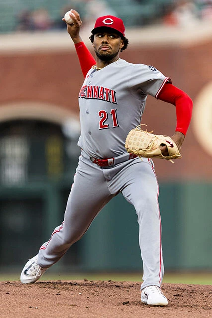 速球派の注目株、グリーン（レッズ）。新人時代、1試合で100マイル超えを39球投げ、MLB新記録を樹立