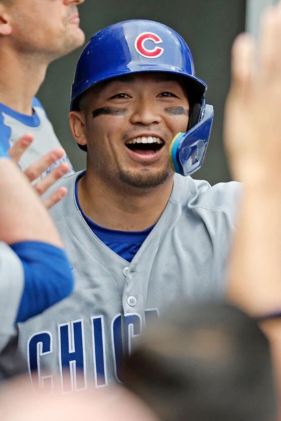 開幕からDHを任され、好調を維持する鈴木（カブス）。9本塁打、31打点でナ・リーグ上位を争っている