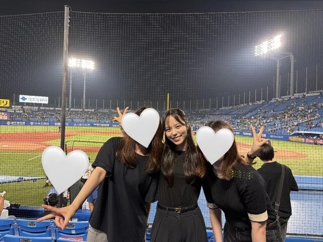 試合後、記念に3ショット！　嬉しい1日でした。