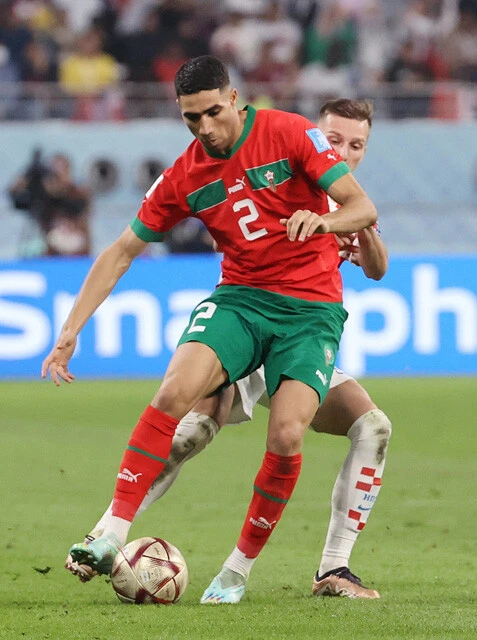 決勝トーナメント初戦で当たるかもしれないモロッコ代表。世界最高の右サイドバックとも称されるアクラフ・ハキミを擁する前回大会4位の強豪だ