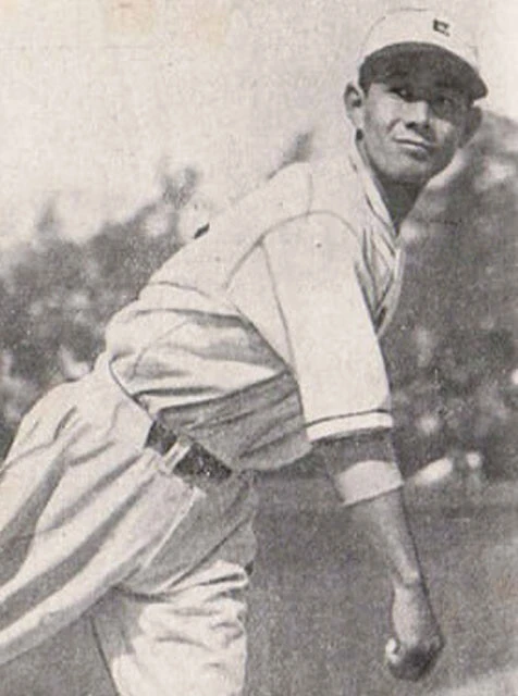沢村栄治（巨人）　1937年春の沢村は、投げてはチーム41勝のうち24勝を挙げ、打っては打率.276。ただプロでの本塁打はなかった