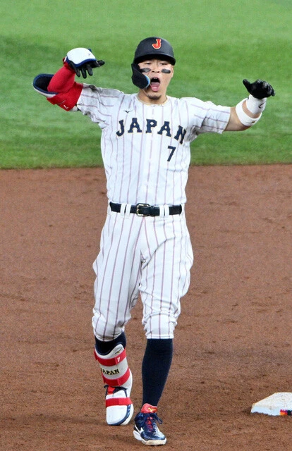 3月のWBC準々決勝では2番・右翼で先発。大谷の申告敬遠直後に同点の適時二塁打を放った