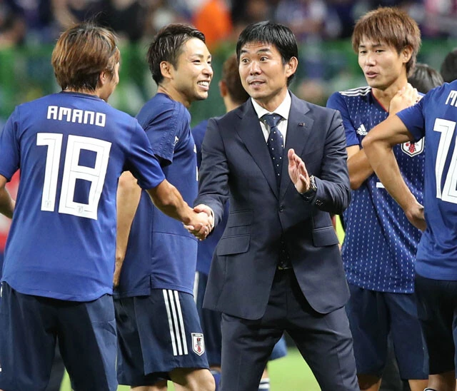 初陣となった2018年9月のコスタリカ戦に勝利した森保監督。ここから旅が始まった
