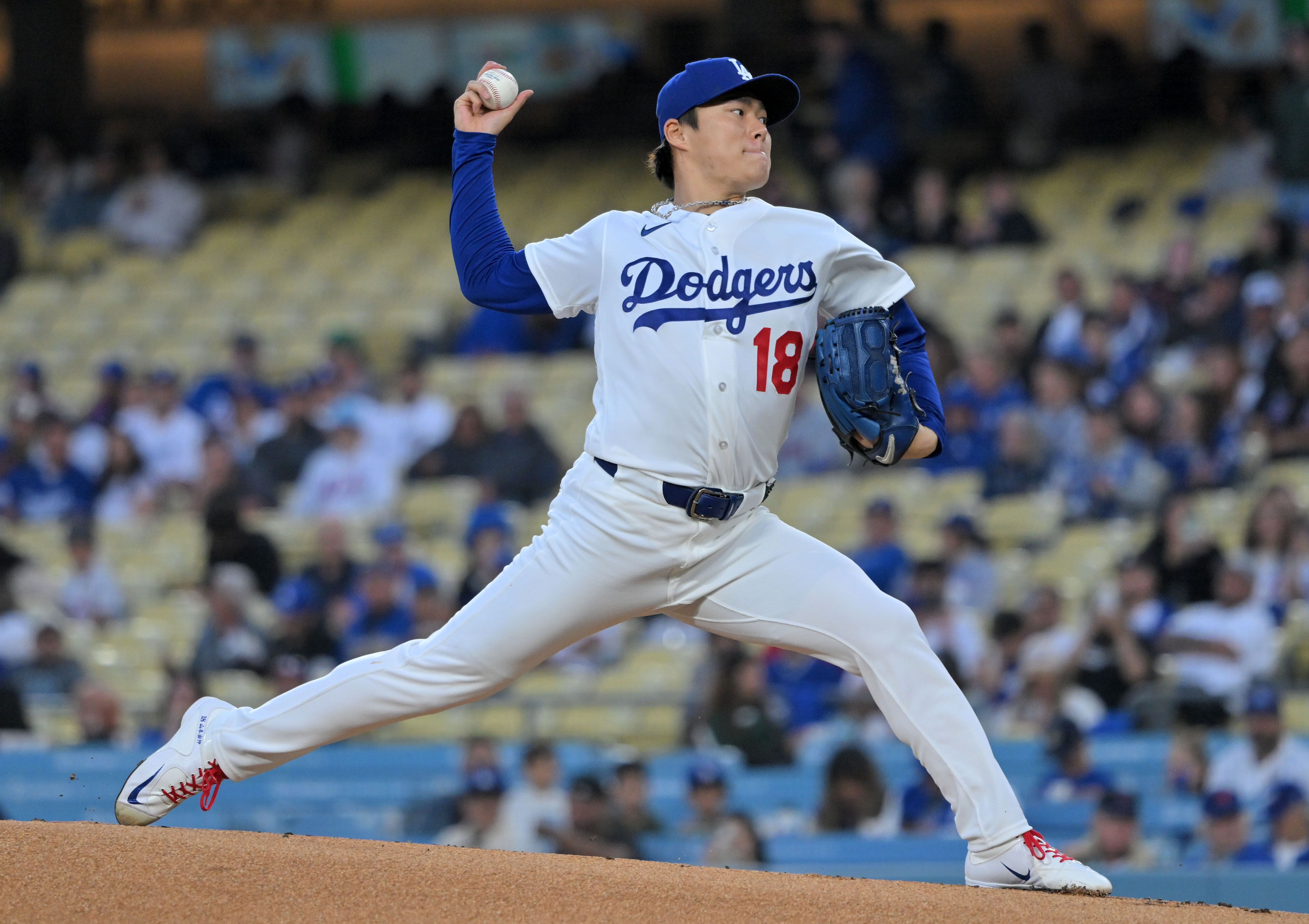 昨季サイ・ヤング賞投票3位の山本（ドジャース）。3勝を挙げるなど無双したワールドシリーズでの投球をレギュラーシーズンでも継続したい