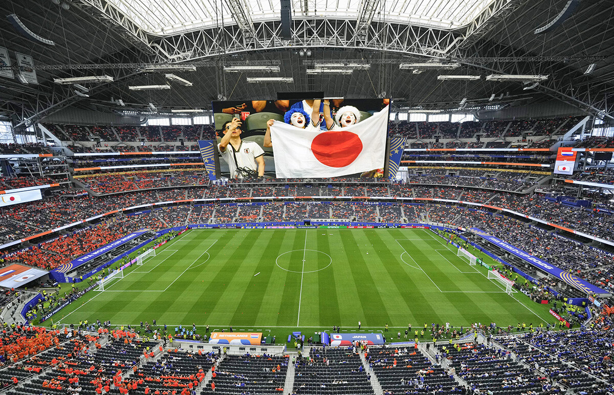 空調の効いた屋内型会場、ダラス・スタジアム。オランダ戦に続く決戦の地で勢いに乗りたい
