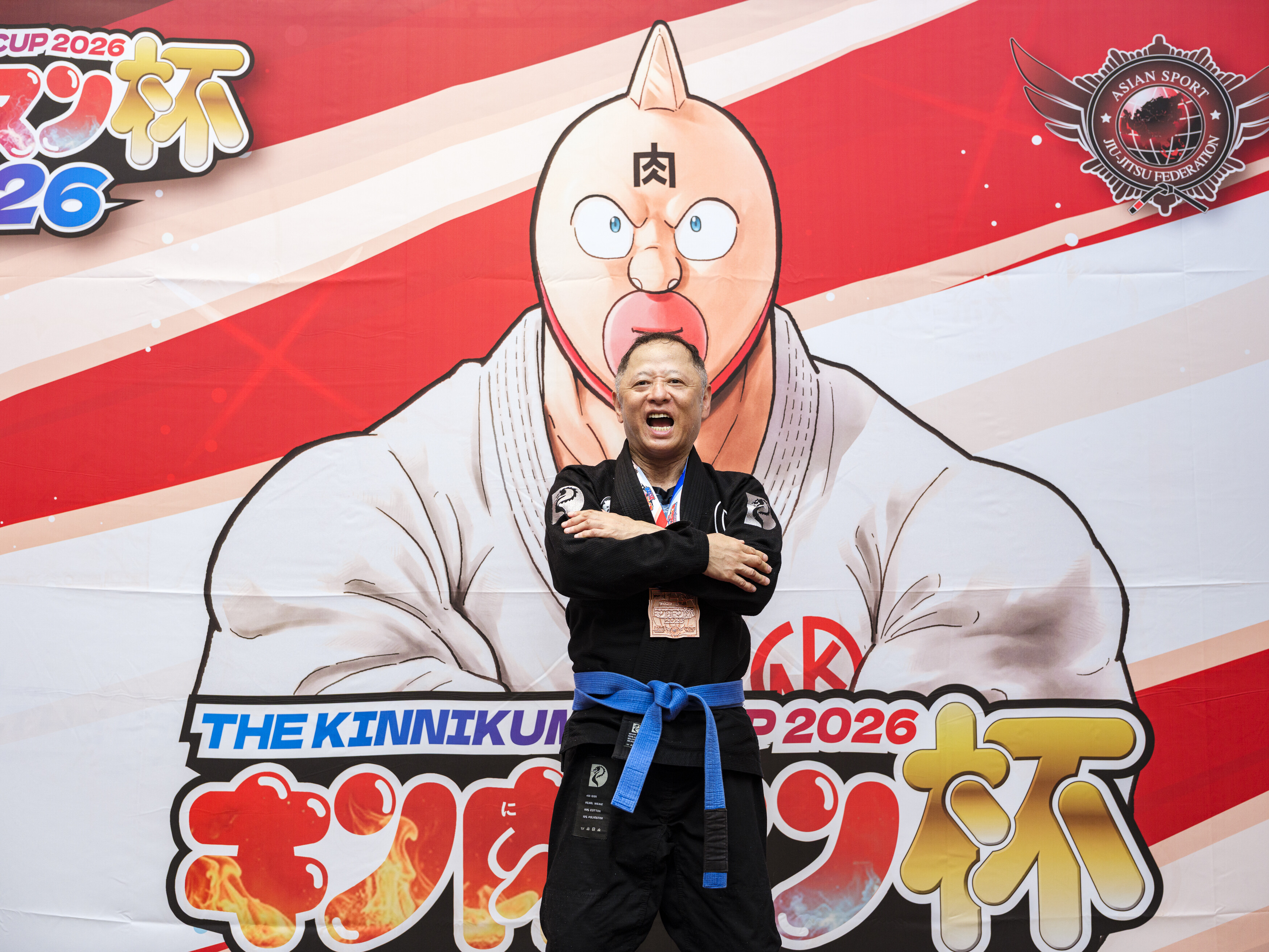 ゆでたまご嶋田隆司先生が柔術大会「キン肉マン杯2026」に出場、青帯で初勝利を飾る！