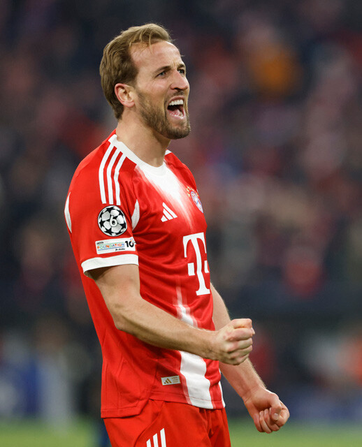 バイエルン・ミュンヘンを牽引する、エースのハリー・ケイン。CLの得点ランキングは2位タイの10ゴール