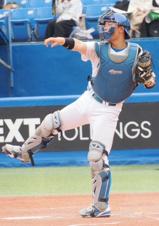 渡部 海（青山学院大）　即戦力捕手として注目される。幼い頃から阪神ファン