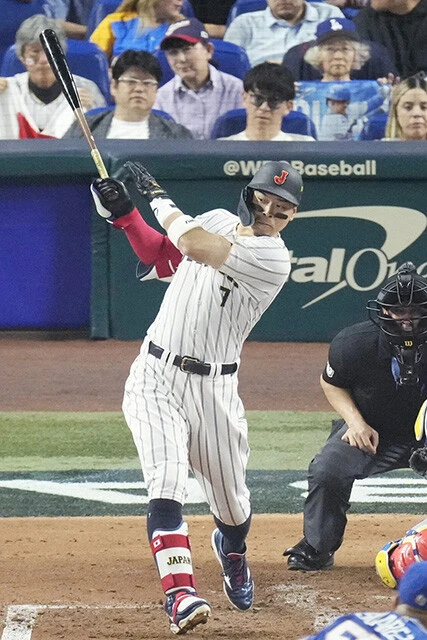 WBC準々決勝で適時二塁打を記録。昨年3月にはブレイク・スネル（ドジャース）から一発を放っている