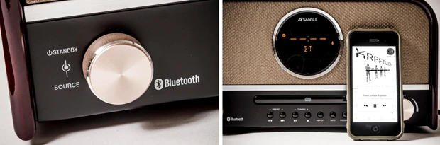 【左】ボリューム、起動ボタンなどは金属パーツを採用。クリック感もしっかりあり、質感高め【右】Bluetoothはバージョン4.0を採用し、ほぼすべてのスマホやタブレットPCとペアリングできる