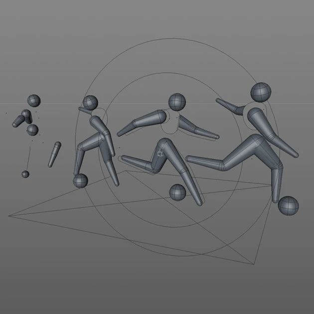 動くスポーツピクトグラム「サッカー」の制作過程の画像 ©Tokyo 2020