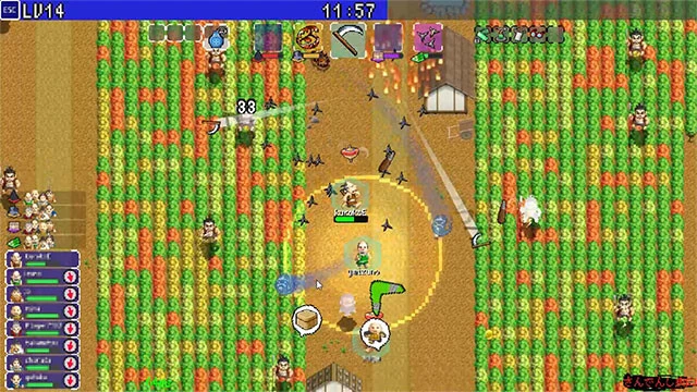 『いっき団結』ファミコン時代には「いっきはひとりでやるものじゃない！」とディスられていましたけど、新作はそれを完全に覆す最大16人のマルチプレイに対応。方向キーのみの簡単操作で楽しめる、オンラインでの協力アクションが展開