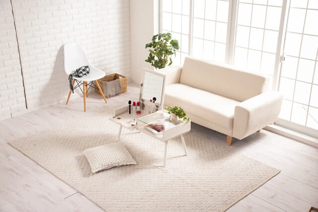 ぼん家具 ドレッサーこたつ ガラス天板のタイプ。1万9980円