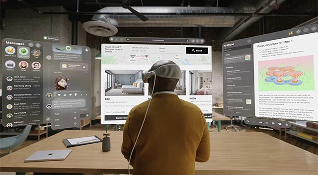 ブラウザや画像編集アプリなど、Apple Vision Pro本体のみで利用可能。もちろん、映画やスポーツ観戦などの映像コンテンツは大迫力！　そしてゲームにも対応しており、これまでにない新ジャンルの登場が期待される