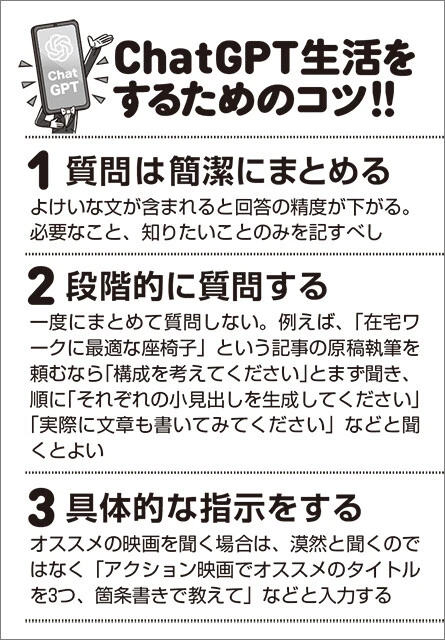ChatGPT生活をするためのコツ！