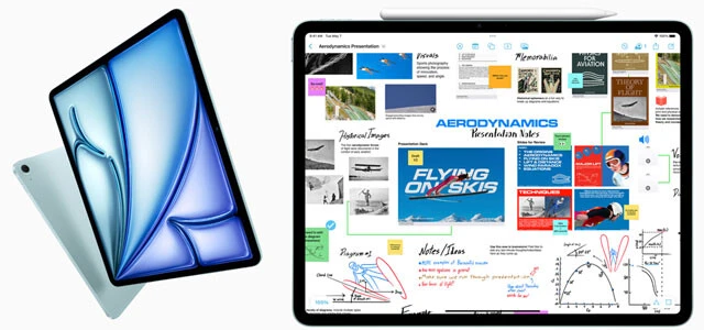 iPad Air 9万8800円から（11インチモデル）　12万8800円から（13インチモデル）。iPadシリーズの主力である本製品。これまでの11インチだけでなく、より大画面の13インチモデルも登場。チップセットはM2が搭載され、これでもエンタメ視聴やオフィス作業、もちろんお絵描き用途でも十分すぎるほど高性能！