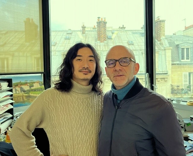 オリヴィエと私。歳は違うが、とても気さくにいろいろな話ができる