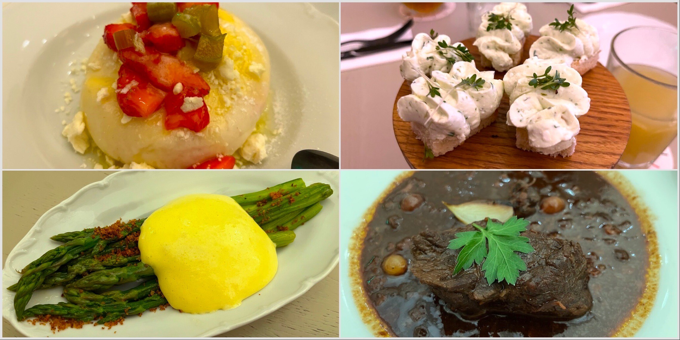 チェコのコース料理。どれもとてもおいしかった