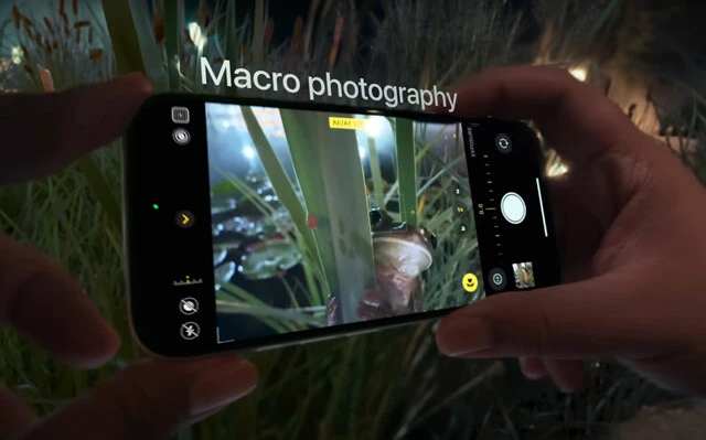 16シリーズはマクロ撮影が進化し、被写体のシワや色の細かなグラデーションもしっかり撮影できる