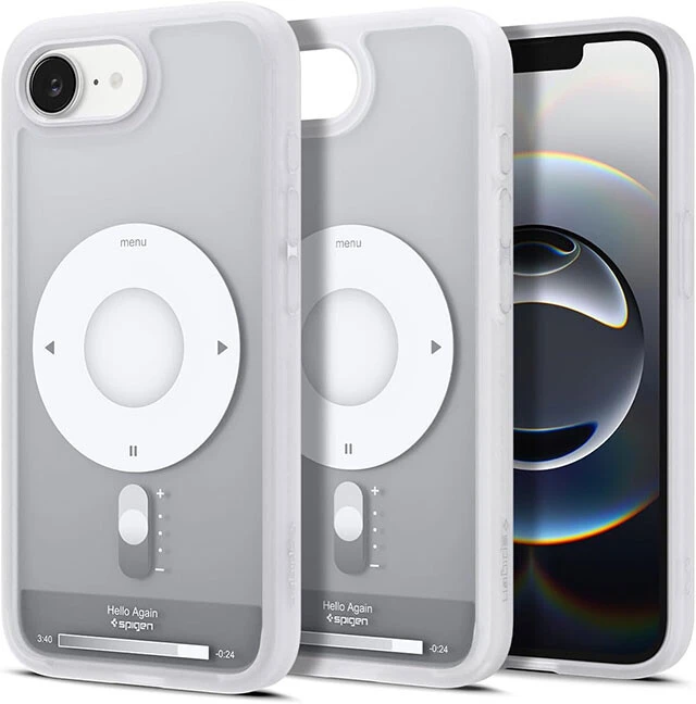 ウルトラ・ハイブリッド・マグフィット(Spigen/実勢価格3600円前後)懐かしの音楽プレイヤー、iPodシリーズをモチーフにしたケース。MagSafeアクセサリーに対応して、ストラップホールも装備!