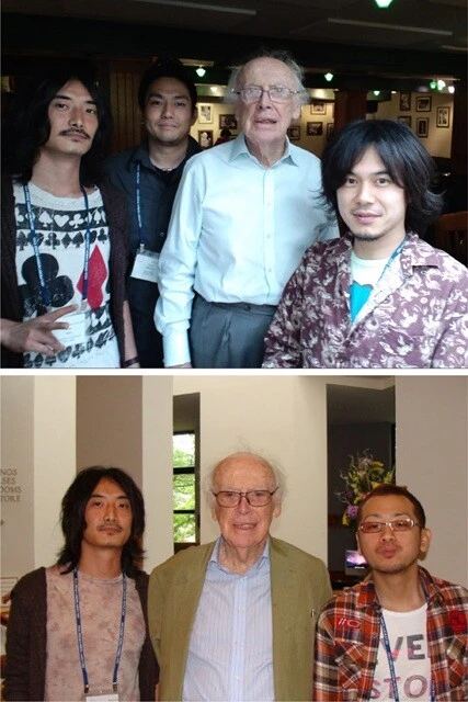 ワトソン博士と。2010年(上)と2011年(下)に会うことができた。ちなみに、2011年の写真に一緒に写っているのは、G2P-Japanのコアメンバーである熊本大学のI。