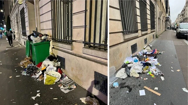 路上に散らばるすさまじい量のゴミ。パリオリンピック以降に治安が悪くなったのか、前回、2023年1月（40話）に訪れた時よりも街が散らかり、殺伐としている感じもした。