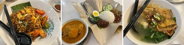 おいしいマレー料理の数々。マレー人のカーホンがいるので、料理のセレクトに間違いはない。