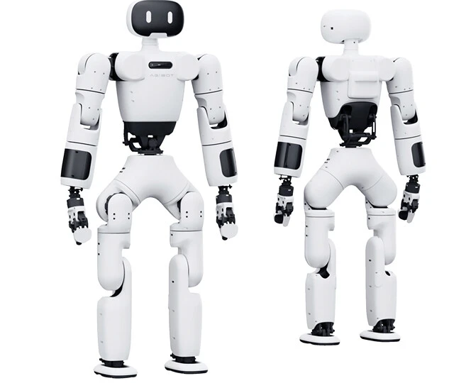 霊犀X1シリーズ　パーツはモジュール化されており換装が容易で、システムはオープンソースで誰でも追加機能を構築できるというホビー要素の強いロボット。盲導犬のように人間をサポートすることも可能だ（智元機器人社製）