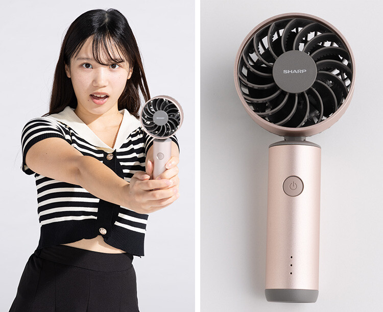 「汗臭」や「ミドル脂臭」を消臭！　【シャープ】プラズマクラスター オウルフローハンディファン　9900円