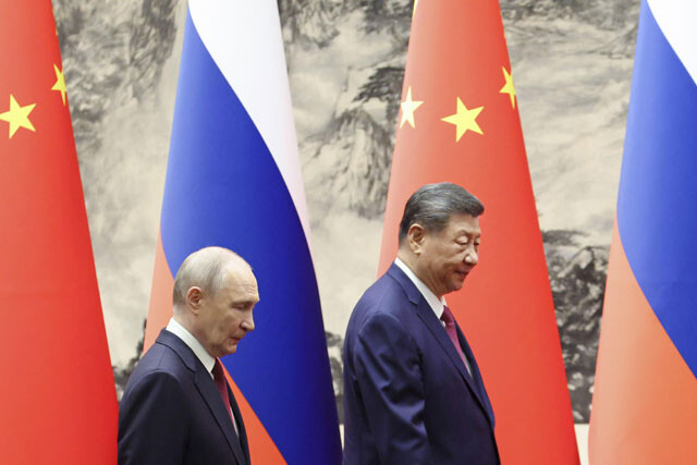 5月に北京で行なわれた首脳会談でのプーチン大統領と習近平国家主席。両国とも、AIの開発競争はアメリカに後れを取った形だ