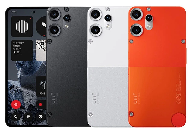 「CMF Phone 2 Pro」各4万2800円から。Nothingのサブブランドとして24年から日本に上陸したCMF by Nothing。各商品にデザイン面で統一性を持たせつつ、スマホは防塵・防滴でおサイフケータイに対応。4万円台でもしっかり日本仕様になっているのにも注目！