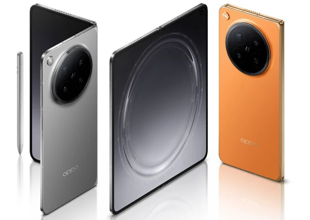 OPPO Find N6（オウガ・ジャパン／ 31万8000円） OPPOは2021年からフォルダブル端末を販売し、今年4月に初めて日本市場にも導入。スリムで軽量な本体、折り目がほぼ見えないディスプレー、急速充電など独自の機能が満載。各種ECではポイント還元でオトクに購入できますよ！