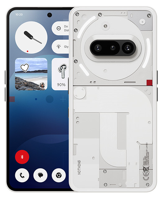 「Nothing Phone(3a)」5万4800円から。背面に3眼カメラを搭載するミドルクラスの端末。防塵・防水性能、おサイフケータイも搭載される